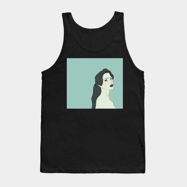 Female portrait Tank Top by DemoNero